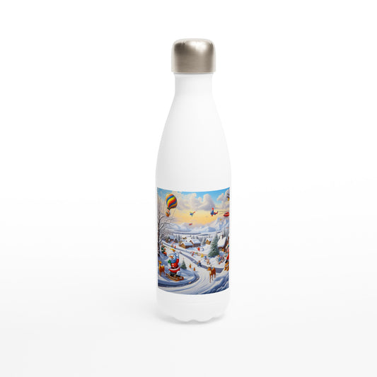 White 17oz Stainless Steel Water Bottle - Winter 192