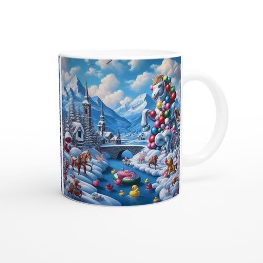 White 11oz Ceramic Mug - Winter 153