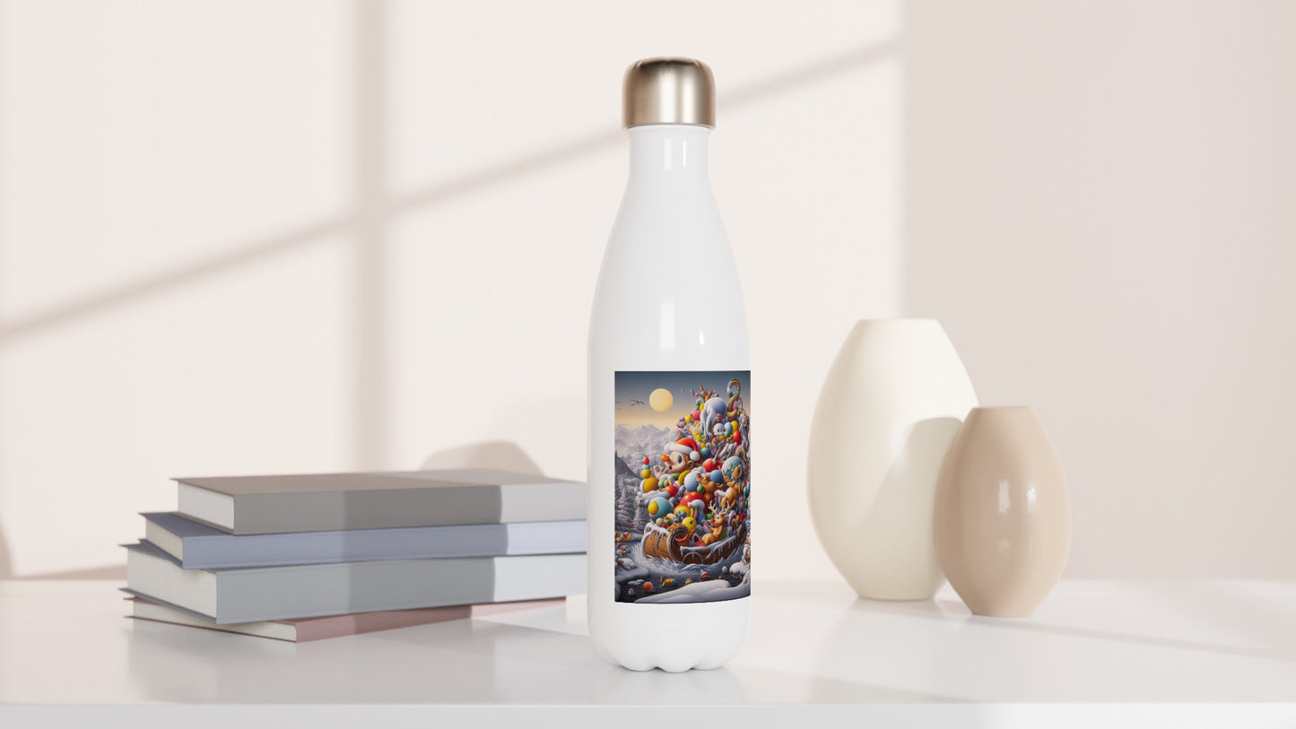 White 17oz Stainless Steel Water Bottle - Winter 59