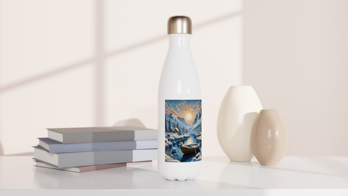 White 17oz Stainless Steel Water Bottle - Winter 201