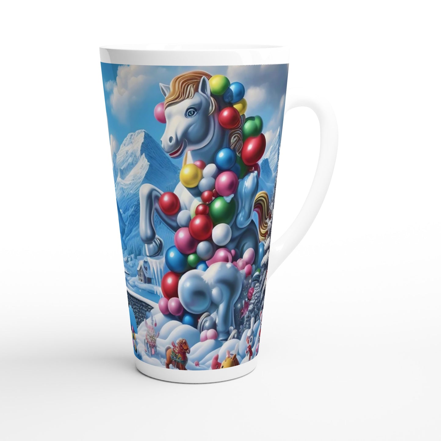 White Latte 17oz Ceramic Mug - Winter 153