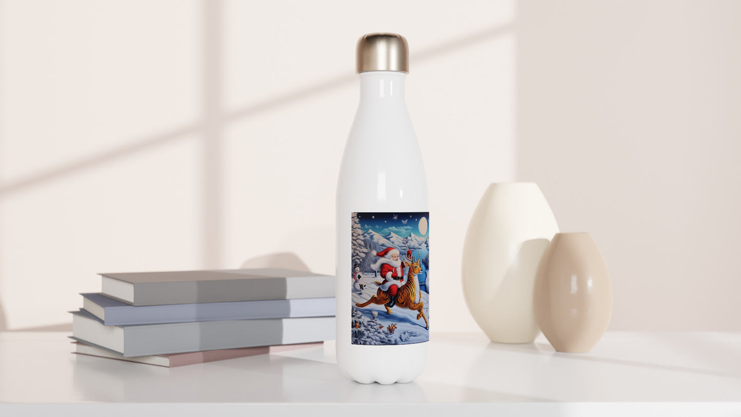 White 17oz Stainless Steel Water Bottle - Winter 80