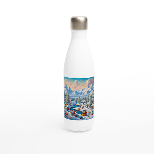 White 17oz Stainless Steel Water Bottle - Winter 241