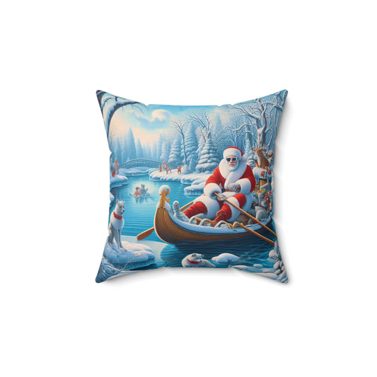 Spun Polyester Square Pillow - Winter 162
