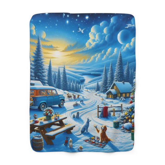 Sherpa Fleece Blanket - Winter 110