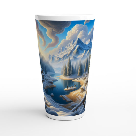 White Latte 17oz Ceramic Mug - Winter 163