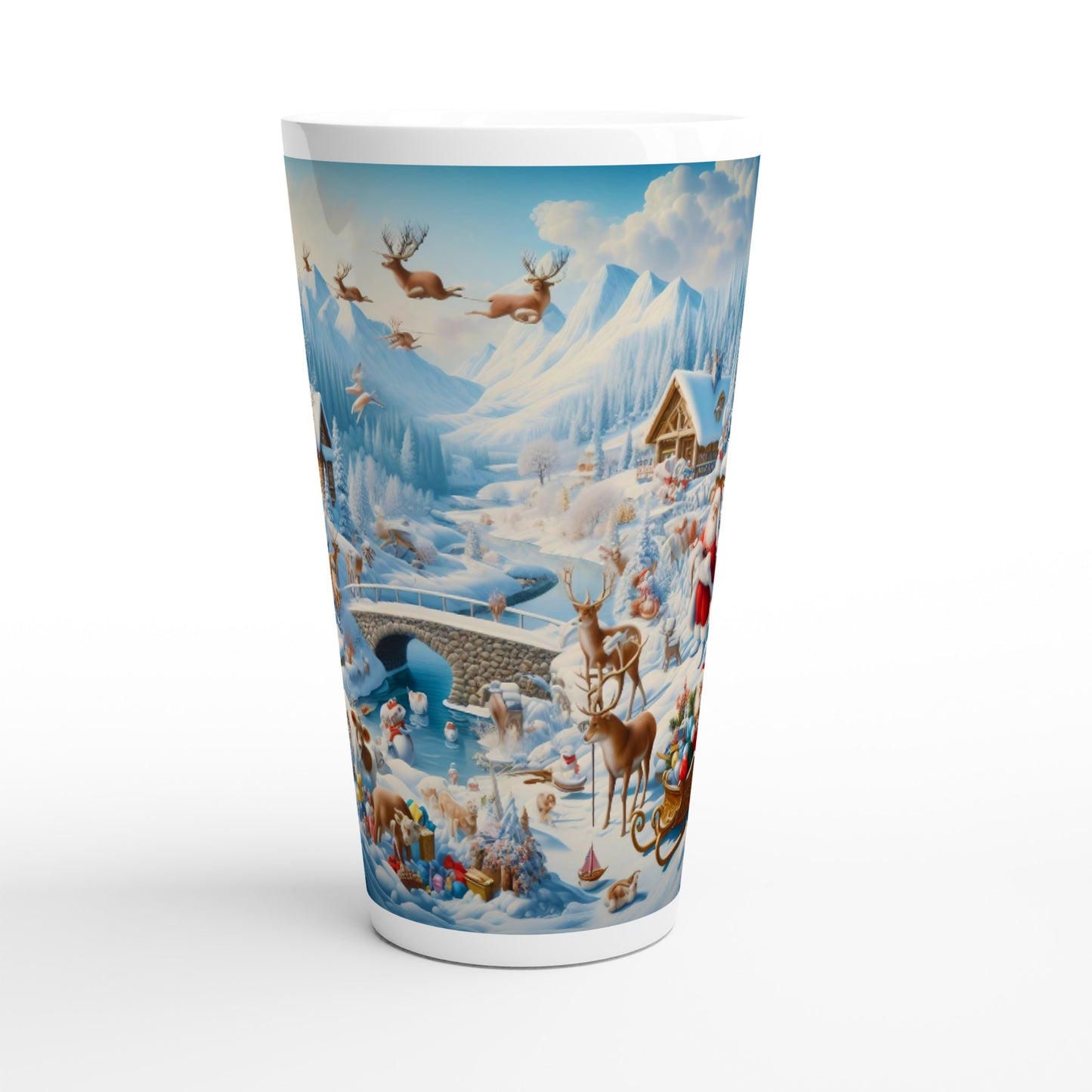 White Latte 17oz Ceramic Mug - Winter 172
