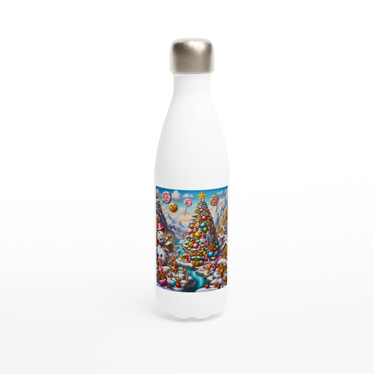 White 17oz Stainless Steel Water Bottle - Winter 196
