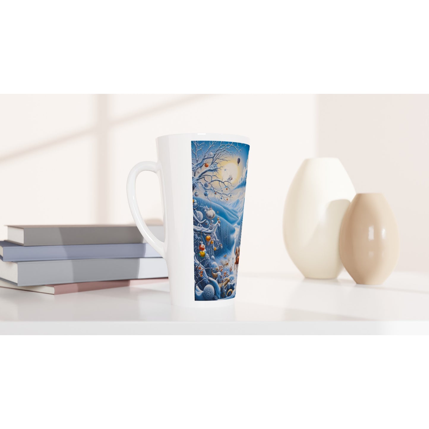 White Latte 17oz Ceramic Mug - Winter 164