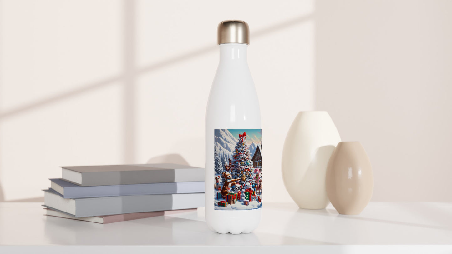 White 17oz Stainless Steel Water Bottle - Winter 135