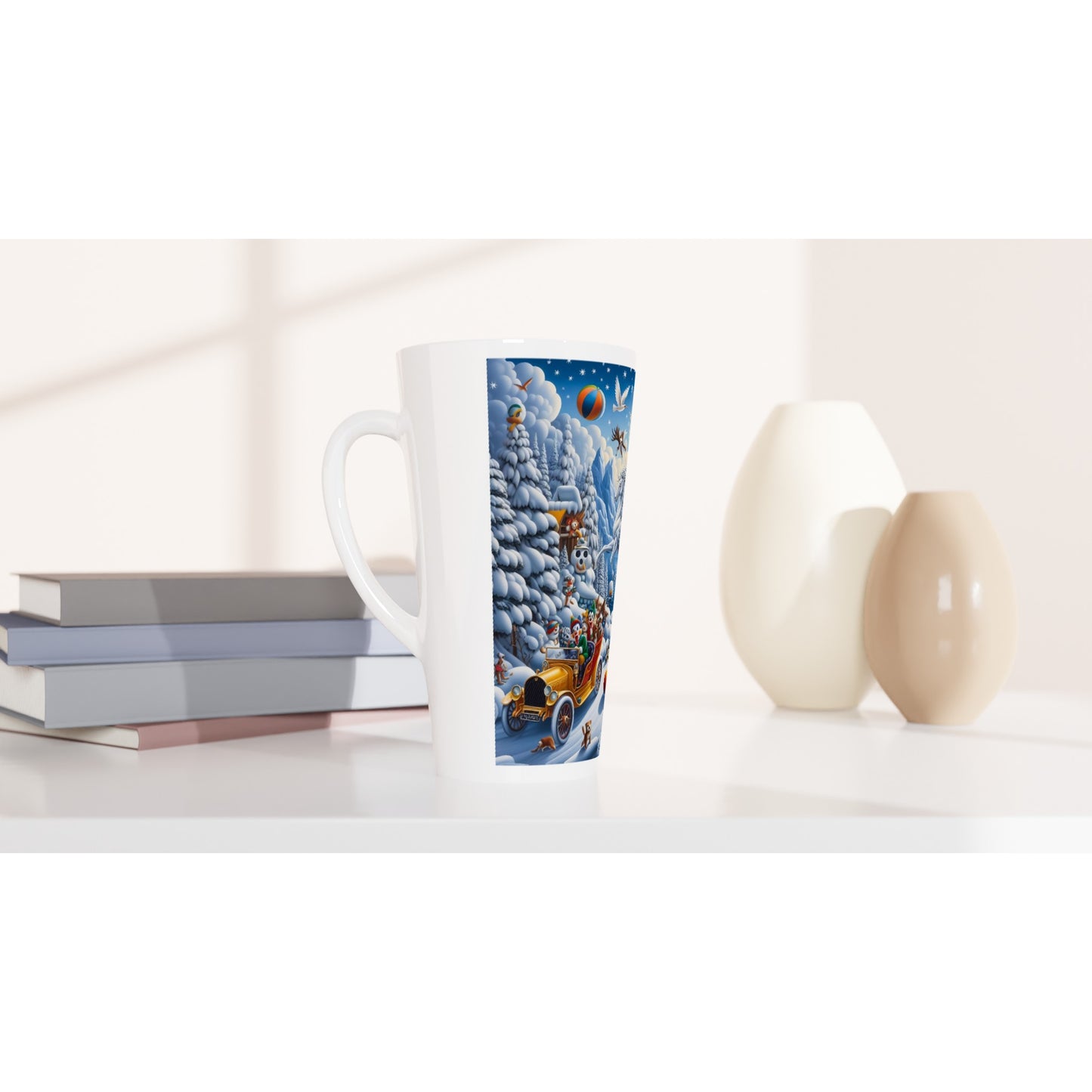 White Latte 17oz Ceramic Mug - Winter 161