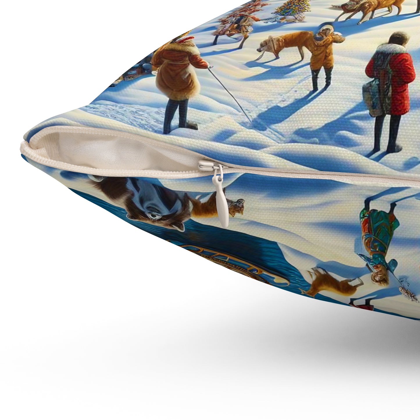 Spun Polyester Square Pillow - Winter 154