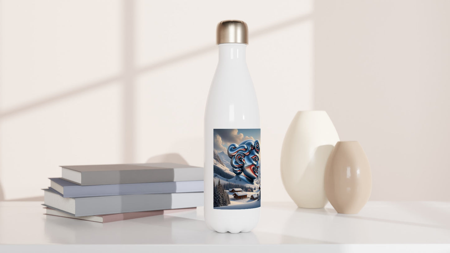 White 17oz Stainless Steel Water Bottle - Winter 133