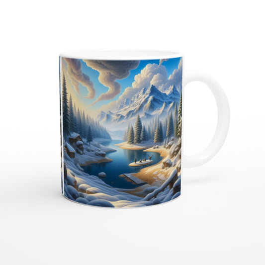 White 11oz Ceramic Mug - Winter 163