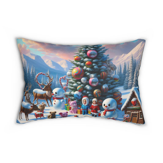 Spun Polyester Lumbar Pillow - Winter 122