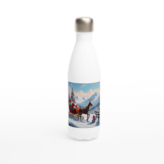 White 17oz Stainless Steel Water Bottle - Winter 125