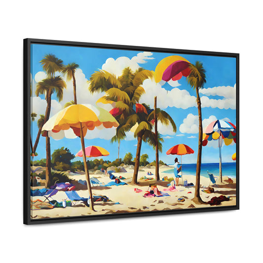 Framed Canvas Gallery Wrap - Beach 2016