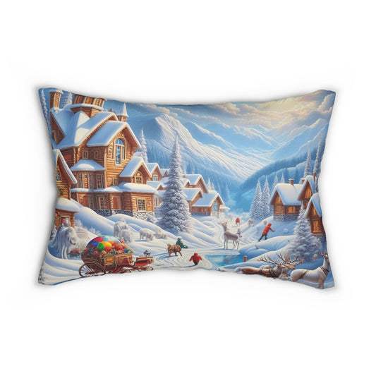 Spun Polyester Lumbar Pillow - Winter 115