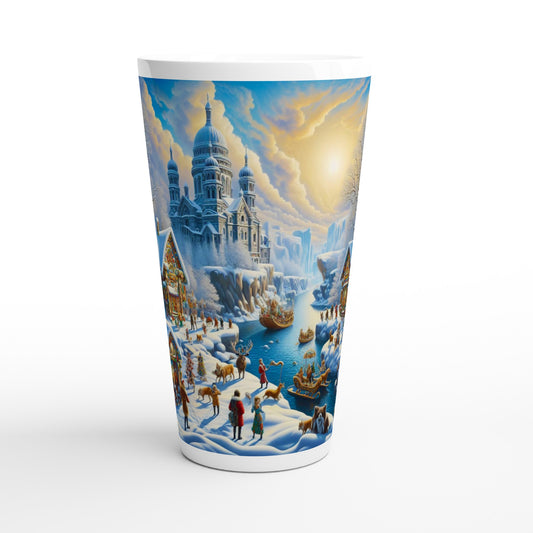 White Latte 17oz Ceramic Mug - Winter 154