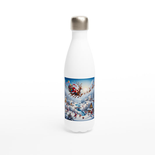 White 17oz Stainless Steel Water Bottle - Winter 57