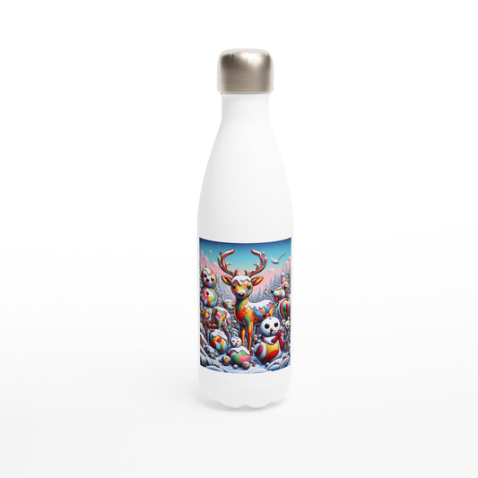 White 17oz Stainless Steel Water Bottle - Winter 225