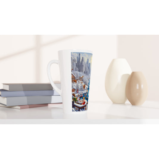 White Latte 17oz Ceramic Mug - Winter 147