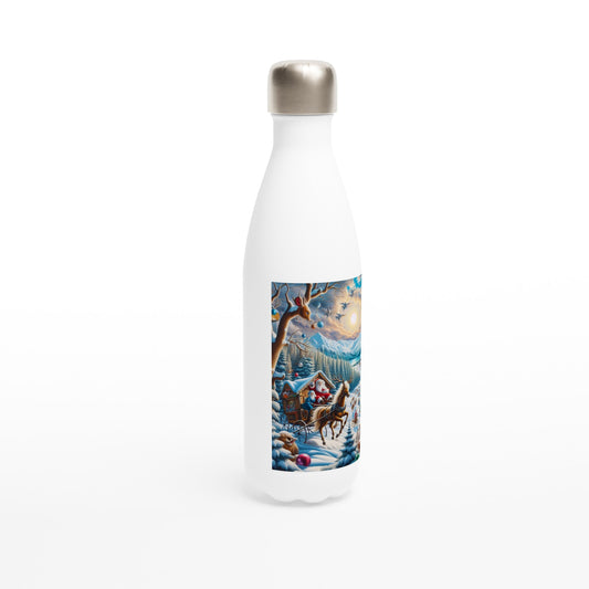 White 17oz Stainless Steel Water Bottle - Winter 151