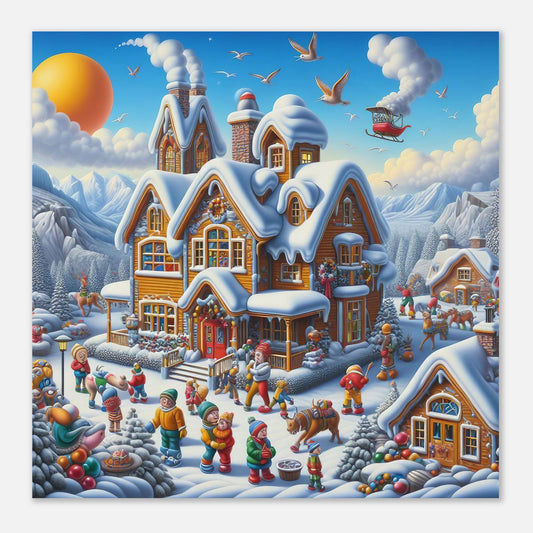 Wall Art - Winter 65 - House in a village