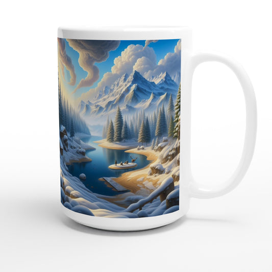 White 15oz Ceramic Mug - Winter 163