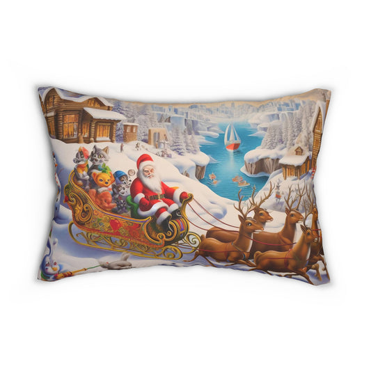 Spun Polyester Lumbar Pillow - Winter 112