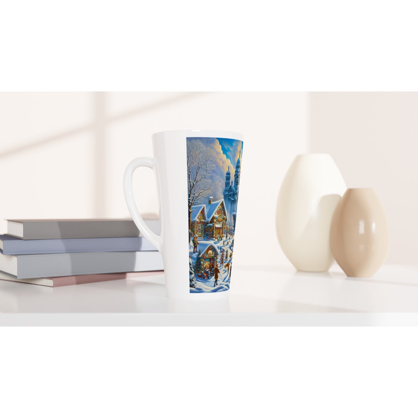 White Latte 17oz Ceramic Mug - Winter 154