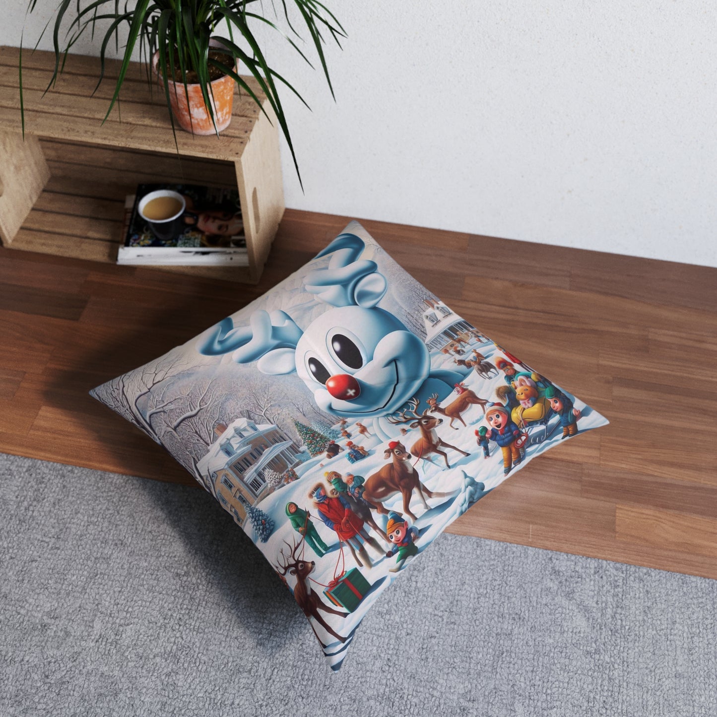 Tufted Floor Pillow, Square - Winter 102