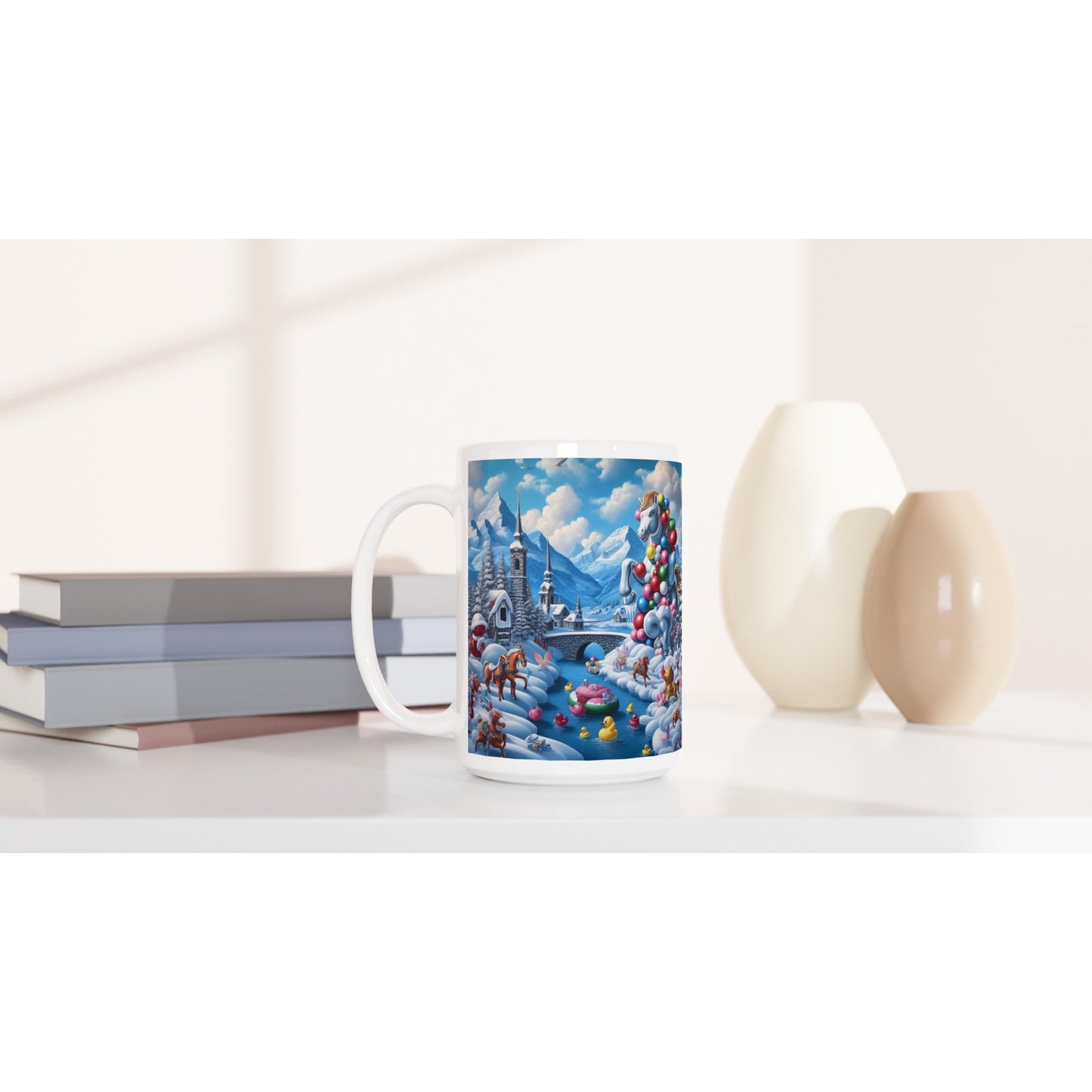 White 15oz Ceramic Mug - Winter 153