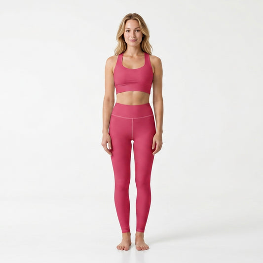 Yoga Leggings - Berry Flame