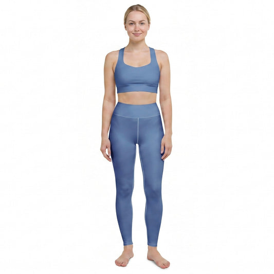 Yoga Leggings - Deep Blue Cove
