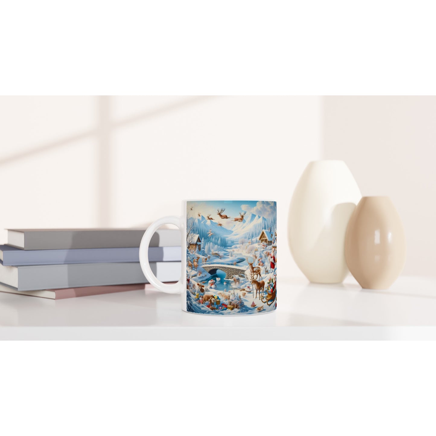 White 11oz Ceramic Mug - Winter 172