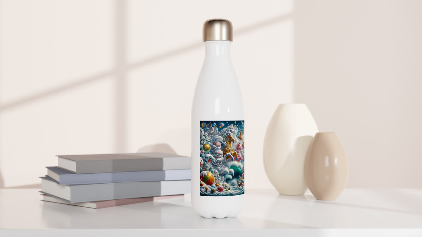 White 17oz Stainless Steel Water Bottle - Winter 184