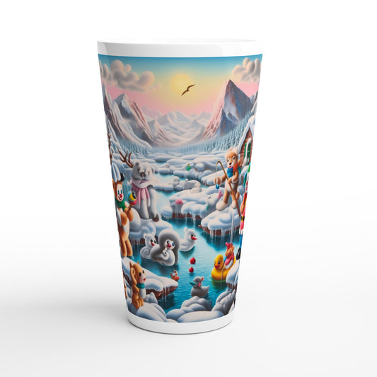 White Latte 17oz Ceramic Mug - Winter 150