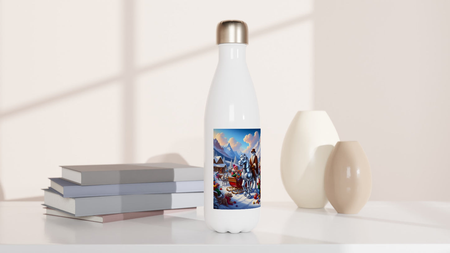 White 17oz Stainless Steel Water Bottle - Winter 219
