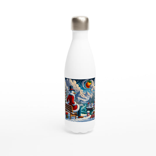 White 17oz Stainless Steel Water Bottle - Winter 101