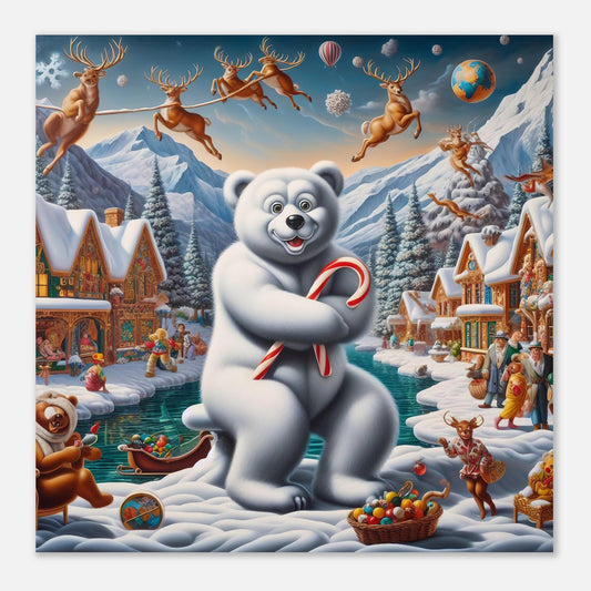 Wall Art - Winter 75 - Sitting polar bear