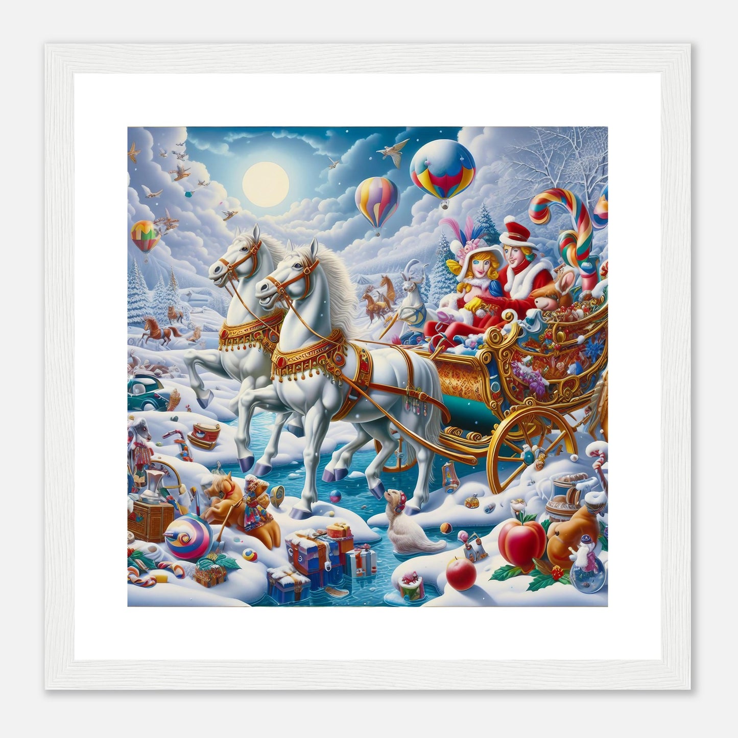 Wall Art - Winter 27 - Horses and carriage