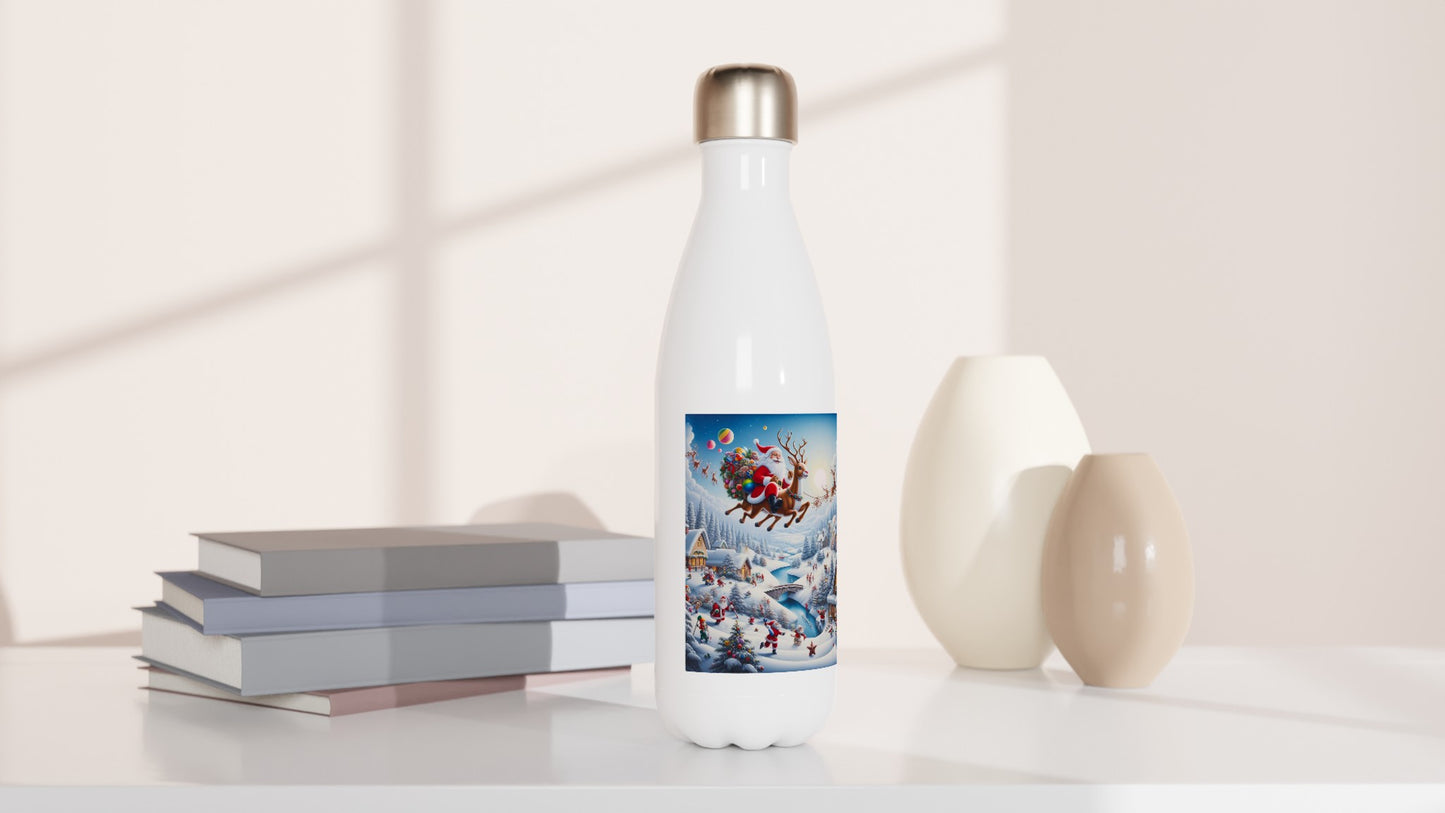 White 17oz Stainless Steel Water Bottle - Winter 57