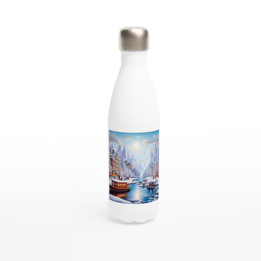 White 17oz Stainless Steel Water Bottle - Winter 198
