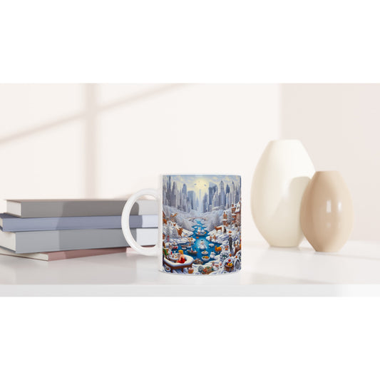 White 11oz Ceramic Mug - Winter 147