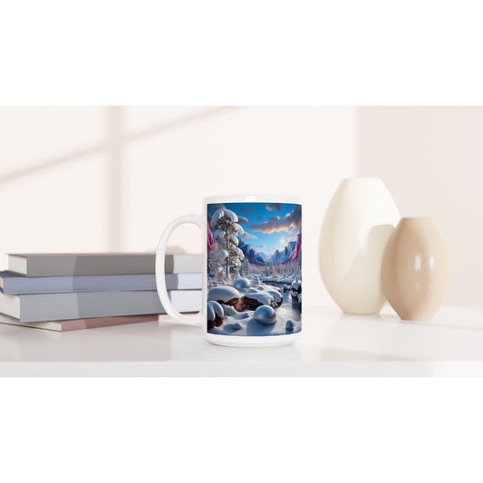 White 15oz Ceramic Mug - Winter 156