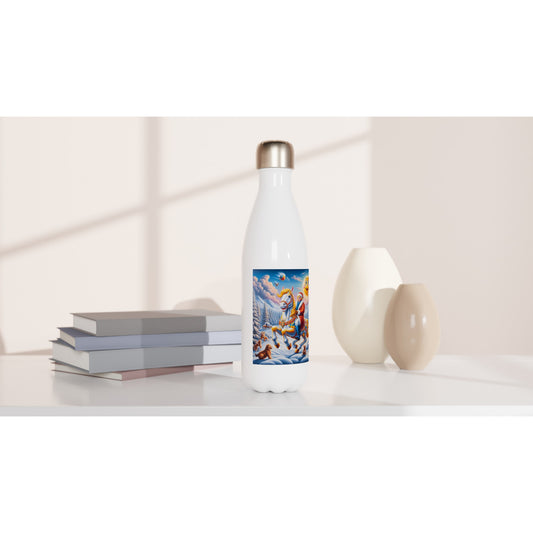 White 17oz Stainless Steel Water Bottle - Winter 148