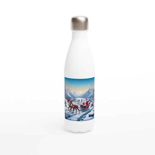 White 17oz Stainless Steel Water Bottle - Winter 231