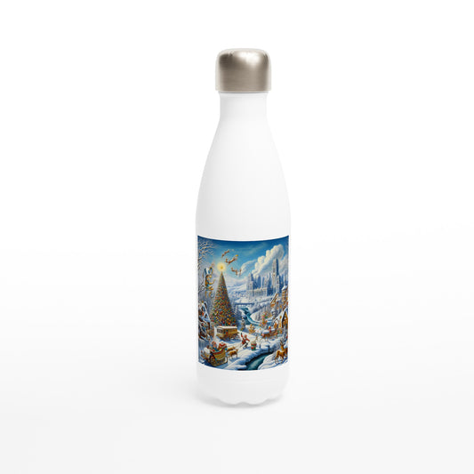 White 17oz Stainless Steel Water Bottle - Winter 228