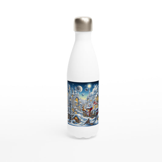 White 17oz Stainless Steel Water Bottle - Winter 194